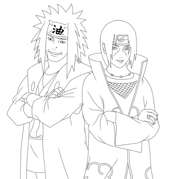 Jiraiya E Itachi Da Colorare Scarica Stampa O Colora Subito Online