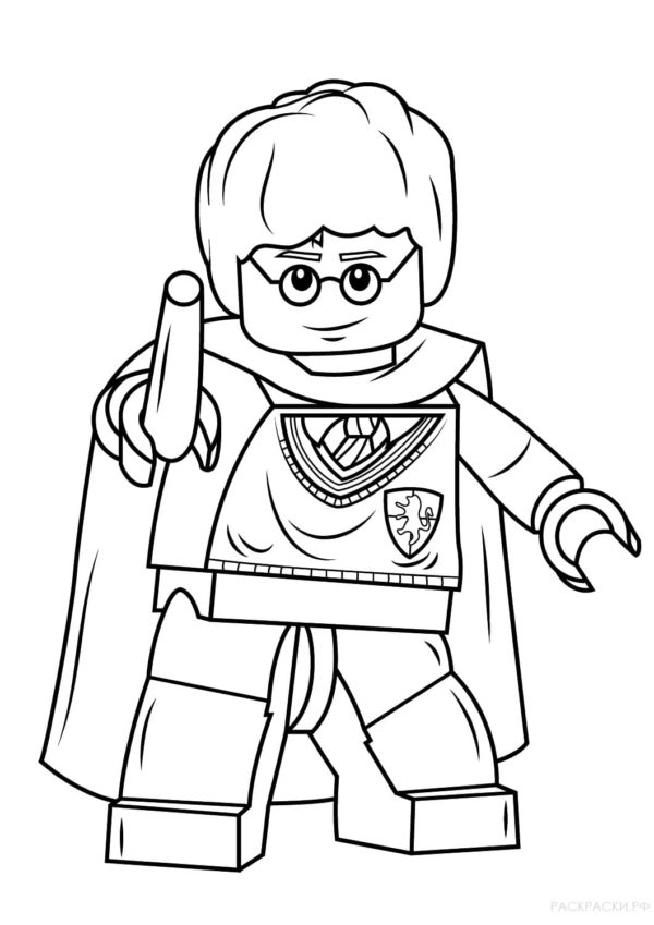 Harry Potter Come Un Giocattolo Lego Da Colorare Scarica Stampa O