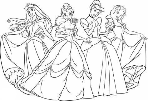 Contorno Stampabile Delle Principesse Disney Da Colorare Scarica