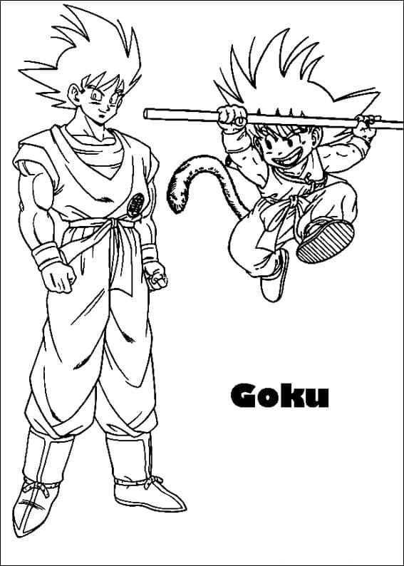 Son Goku Per Bambino Da Colorare Scarica Stampa O Colora Subito Online