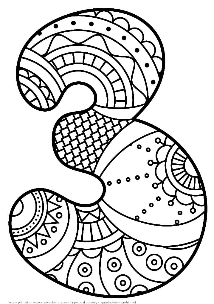 Zentangle Numero Da Colorare Scarica Stampa O Colora Subito Online