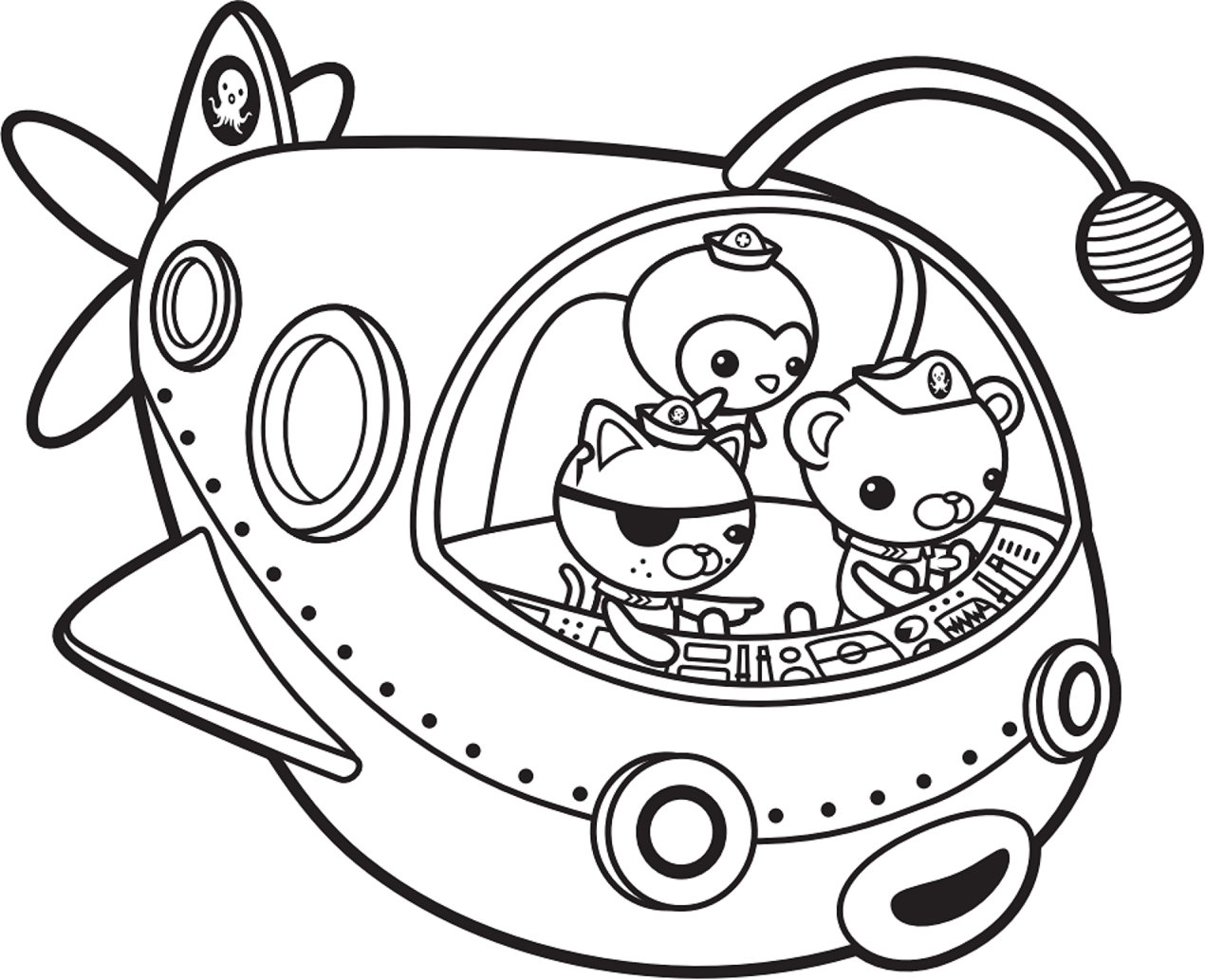 Octonauts Submarine da colorare