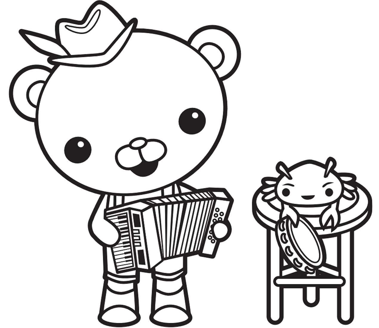 Barnacles Playing Accordion da colorare
