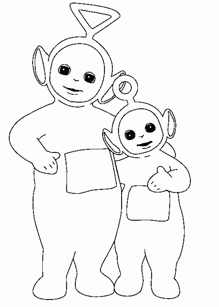 Tinky Winky and Po da colorare