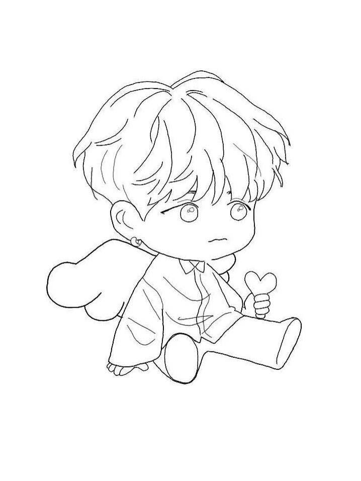 Chibi SUGA da colorare