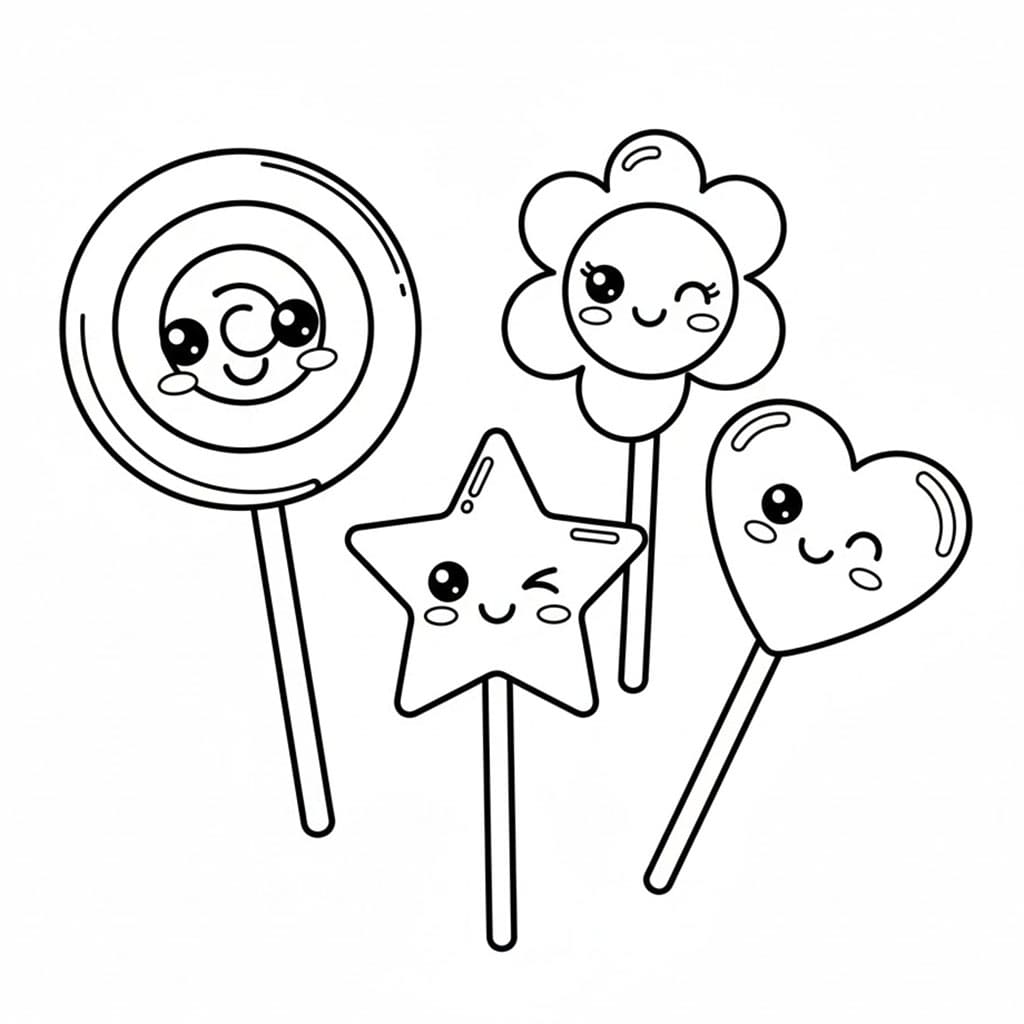 Adorabile Lecca-lecca da colorare