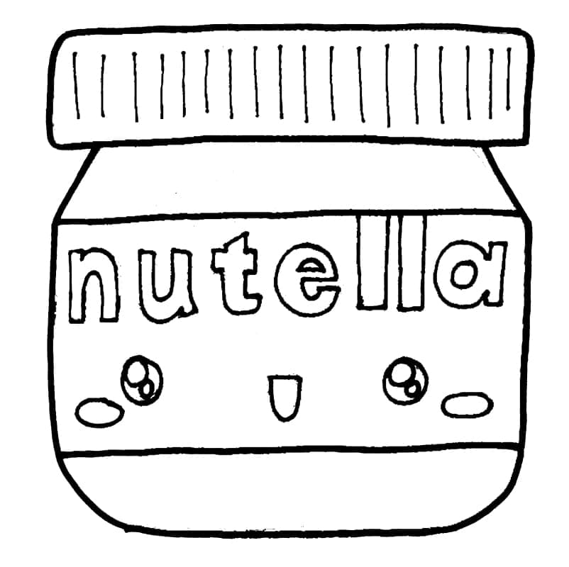 Barattolo di Nutella da colorare