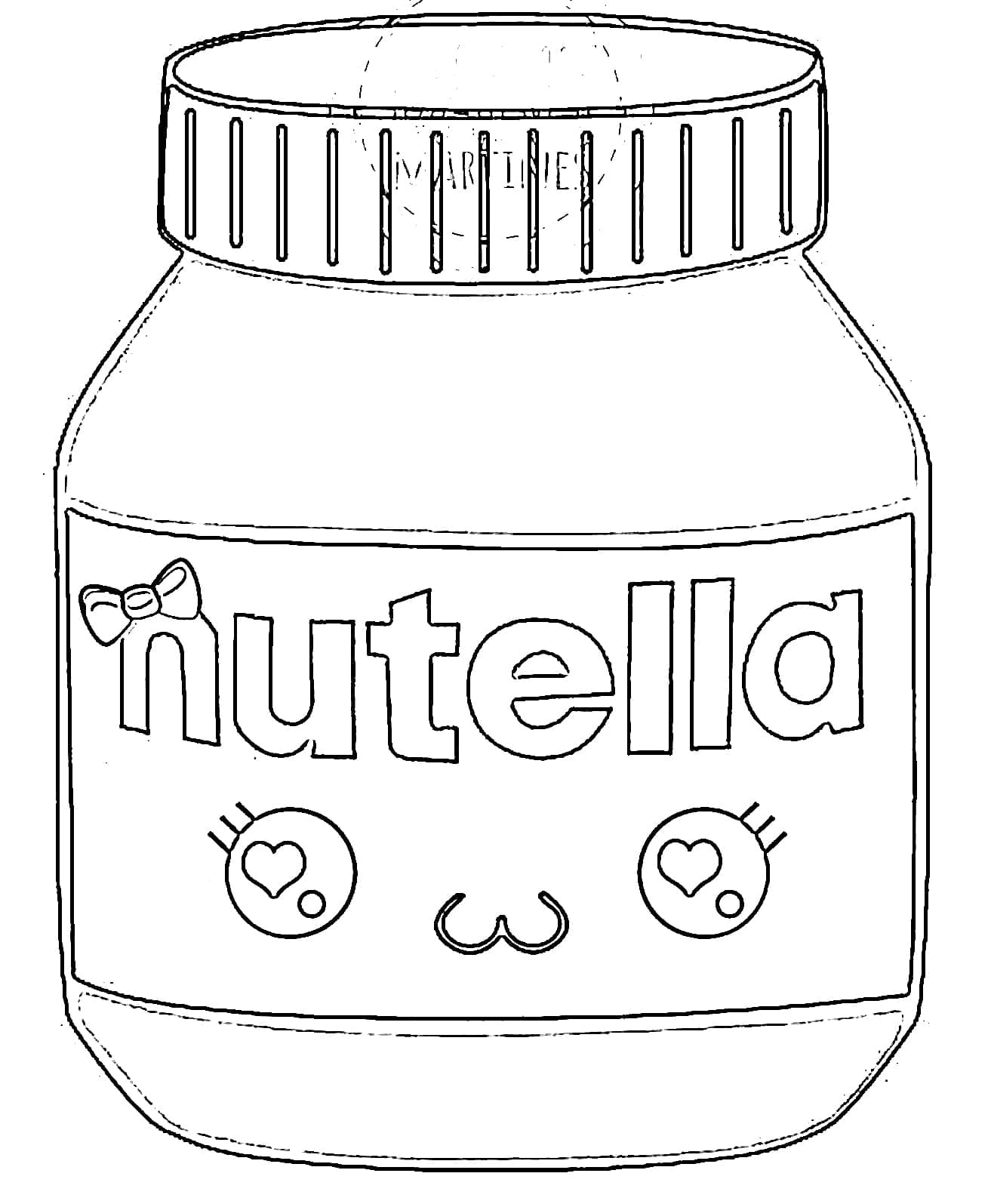 Barattolo di Nutella da colorare