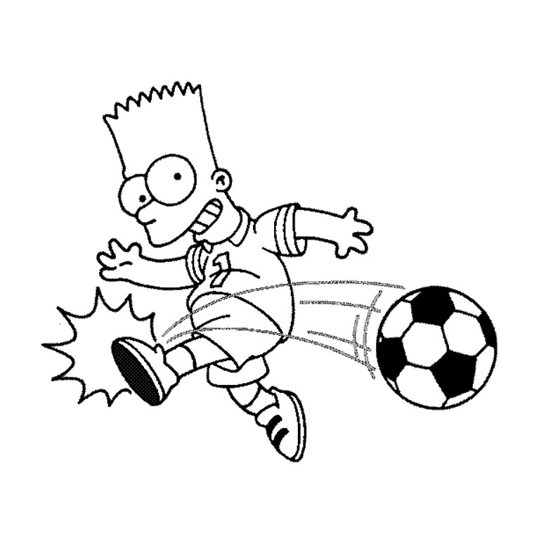Bart Plays Football da colorare