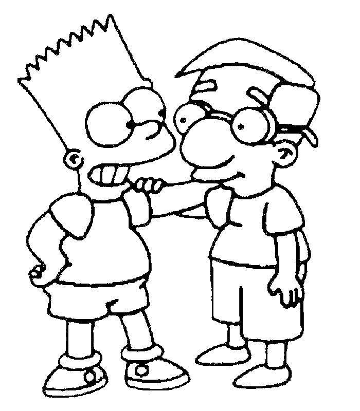 Bart Simpson 4 da colorare