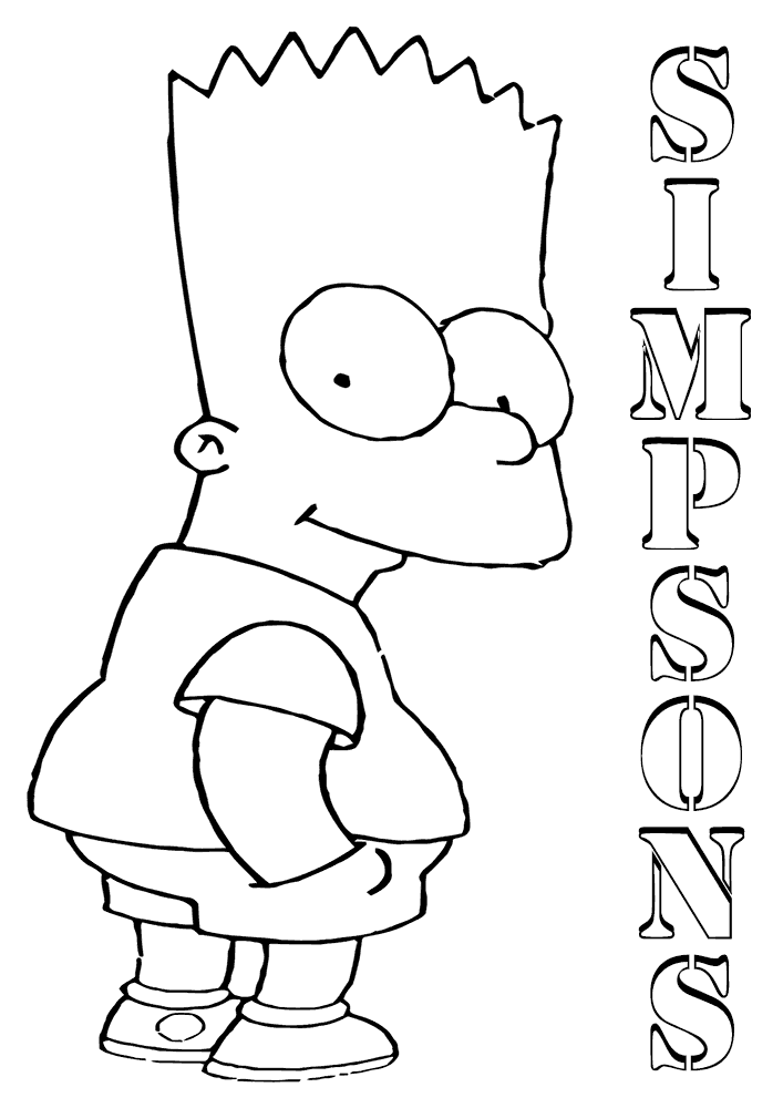 Bart Simpson 5 da colorare