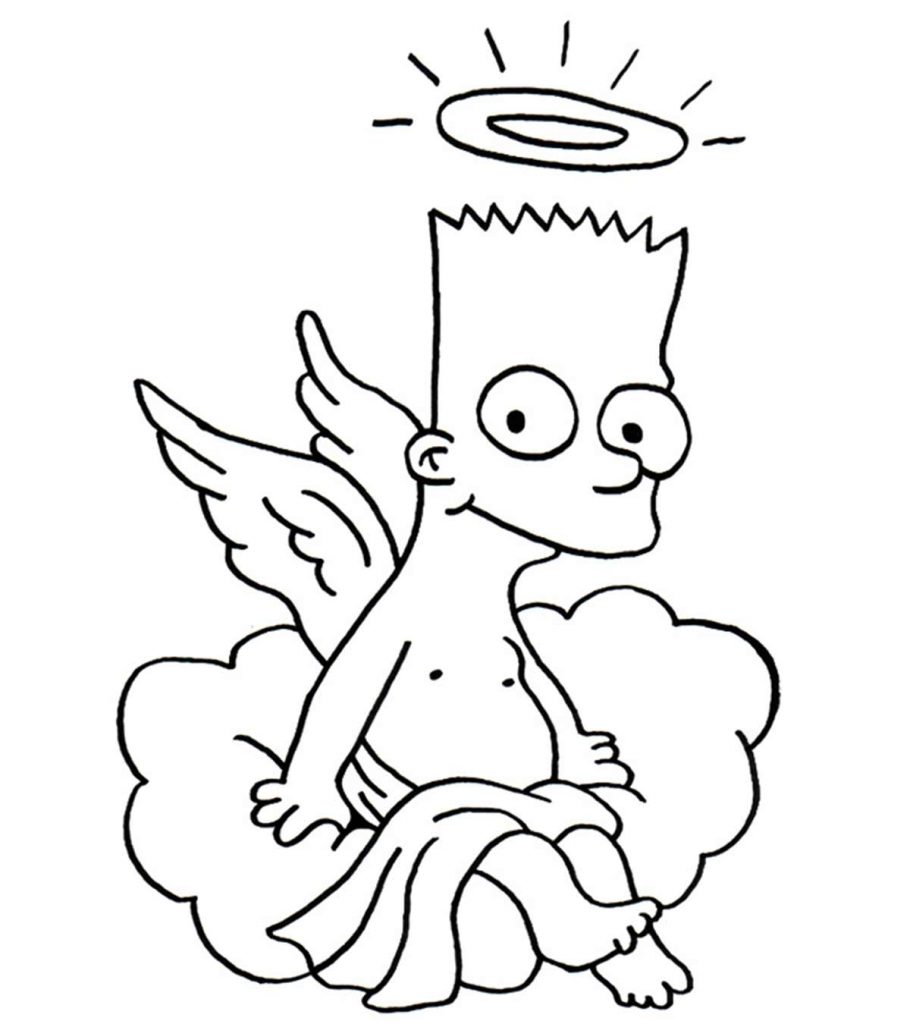 Cute Bart Simpson da colorare