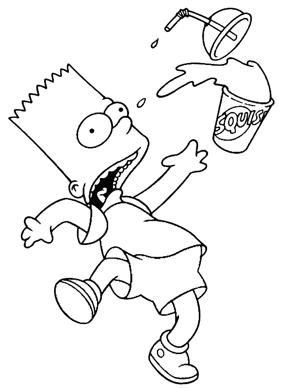 Fear Bart Simpson da colorare
