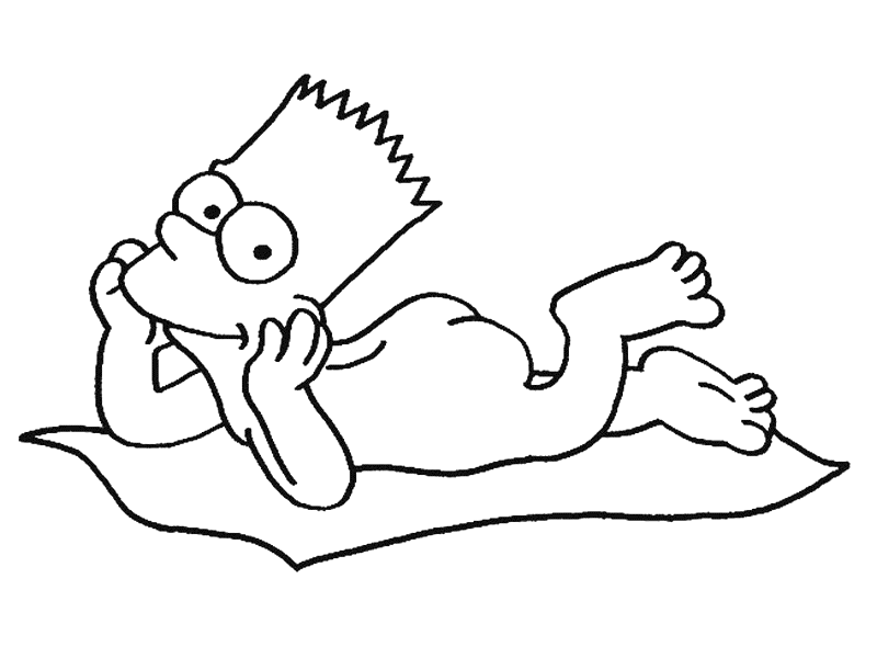 Funny Bart Simpson da colorare