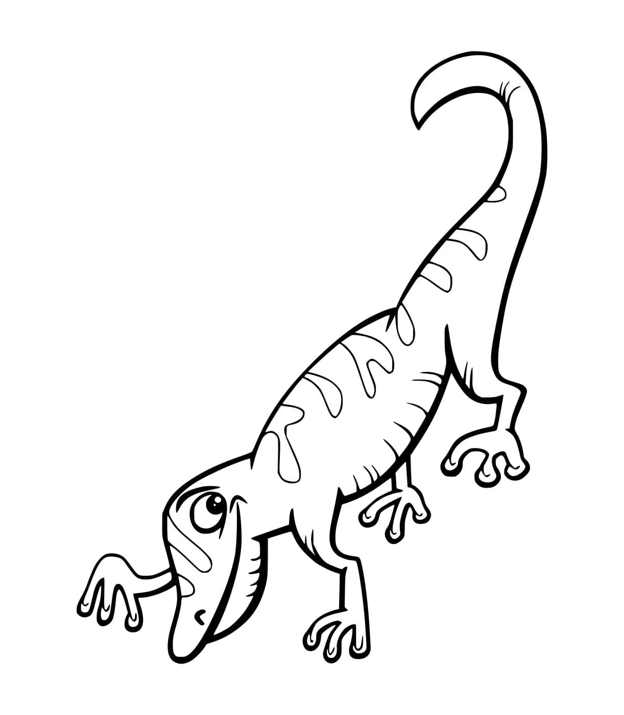 Geco divertente gratuito da colorare Geco divertente gratuito da colorare
