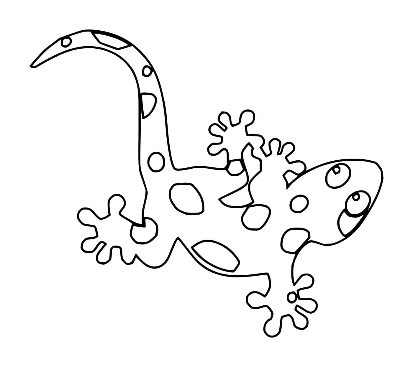 Geco facile gratuito da colorare Geco facile gratuito da colorare