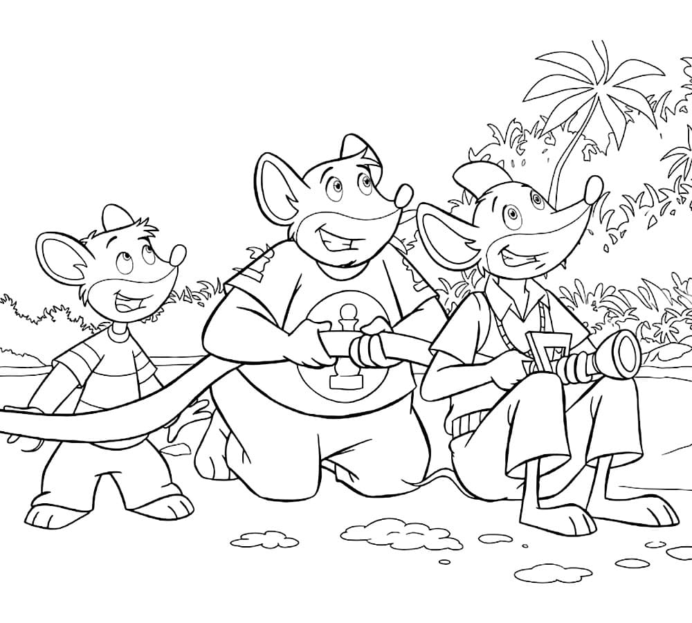 Geronimo Stilton malizioso da colorare