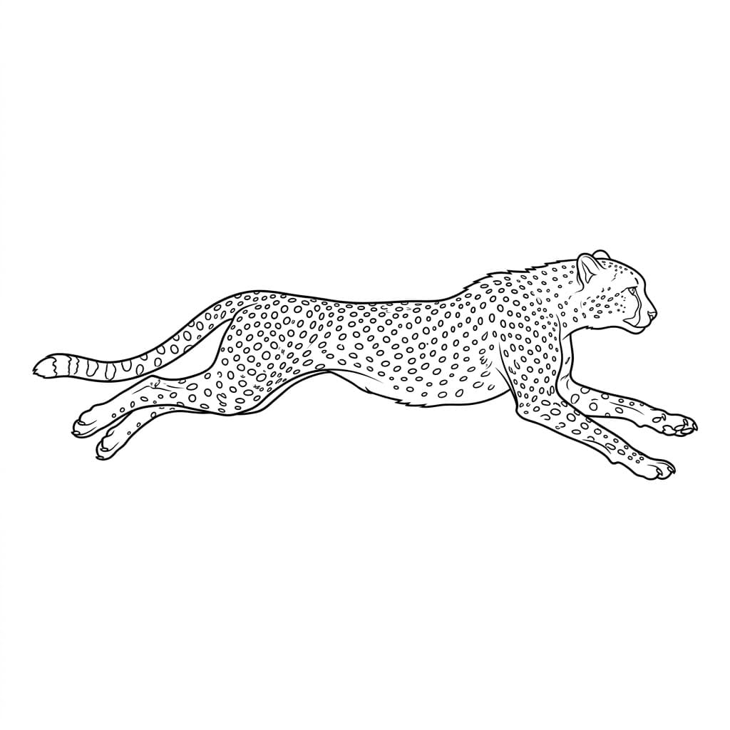 Ghepardo corsa da colorare