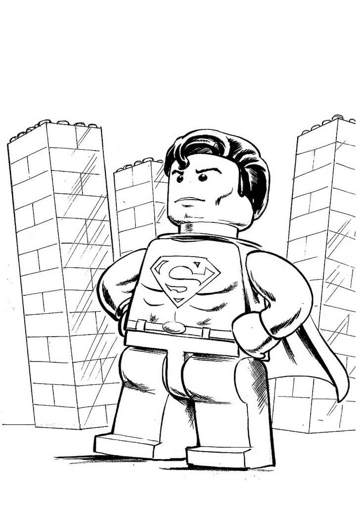Lego Superman in Città da colorare Lego Superman in Città da colorare