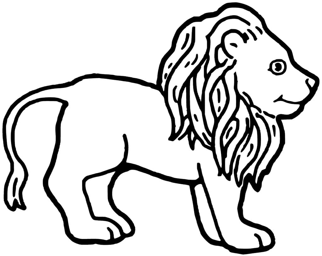 Leone Sorridente da colorare Leone Sorridente da colorare