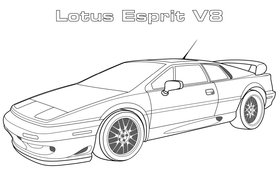 Lotus Esprit V8 da colorare
