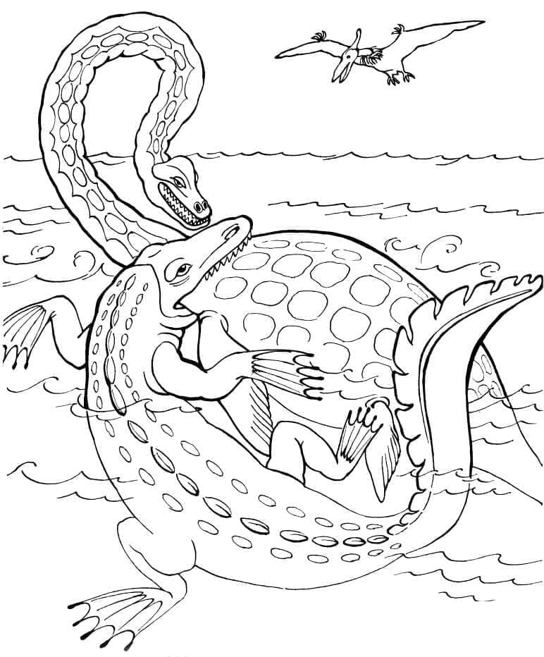 Mosasauro stampabile Immagine da colorare