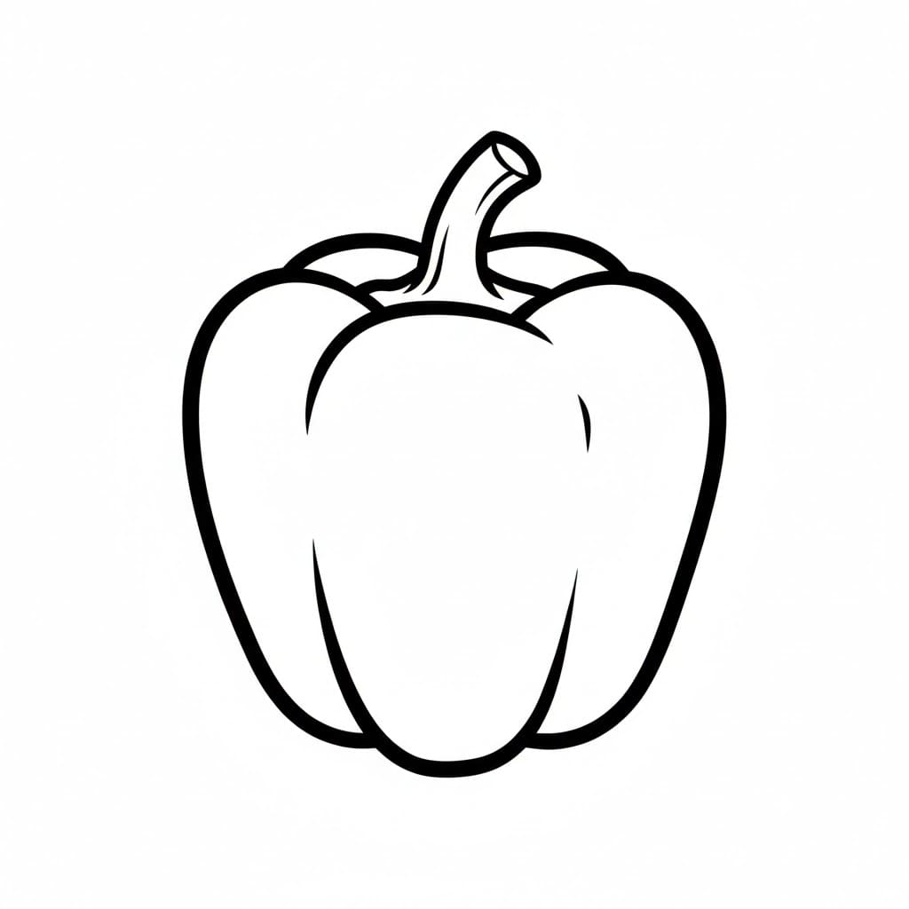 Peperone immagine da colorare