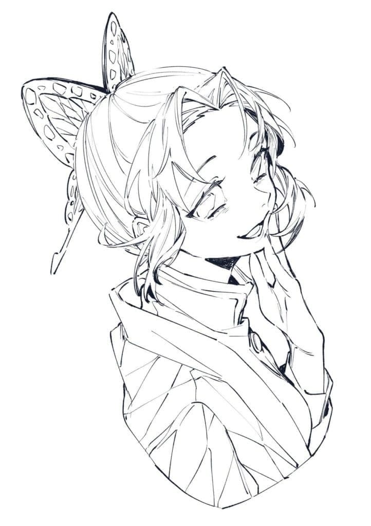 Shinobu Kocho immagine da colorare