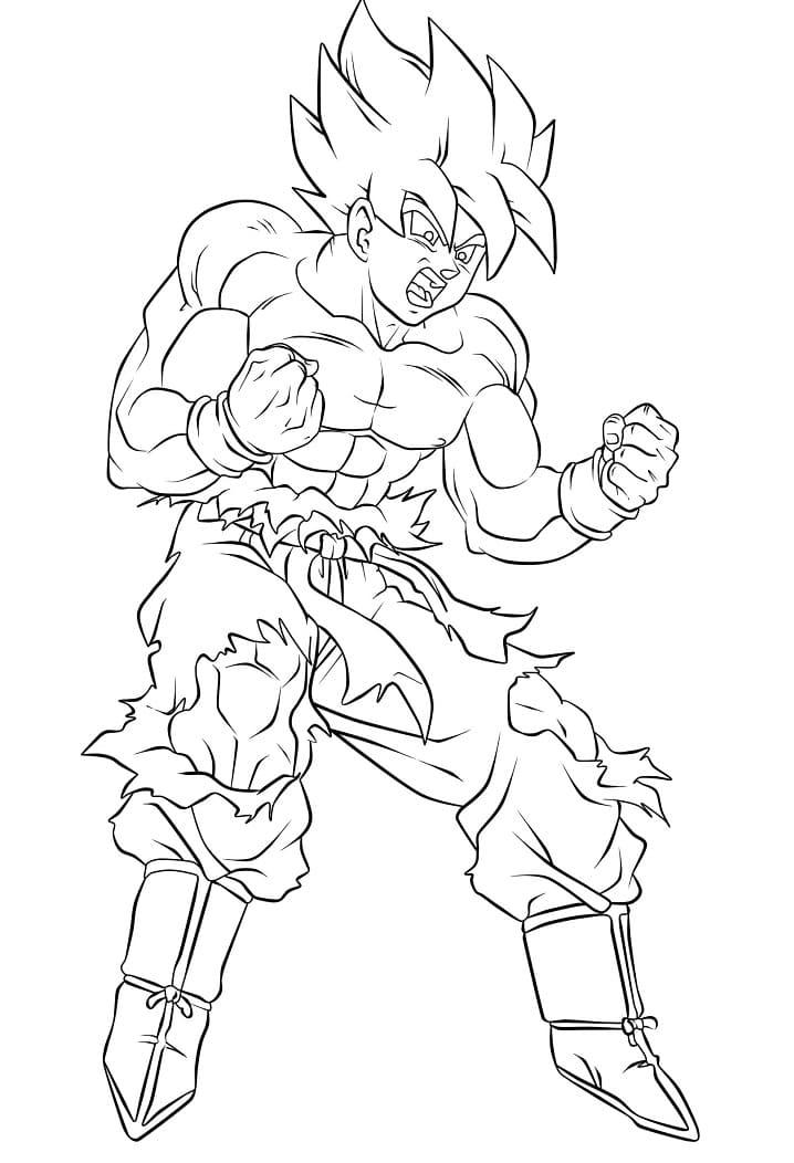 Son Goku stampabile da colorare Son Goku stampabile da colorare