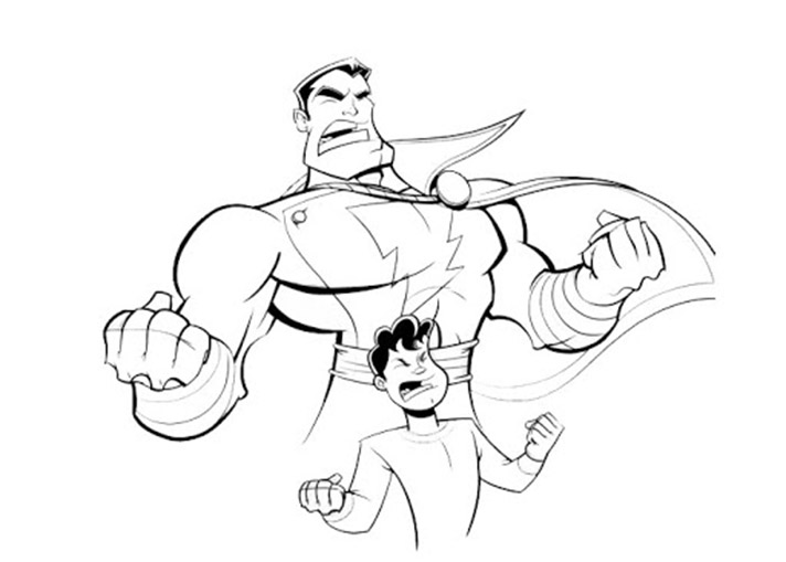 Super Shazam da colorare