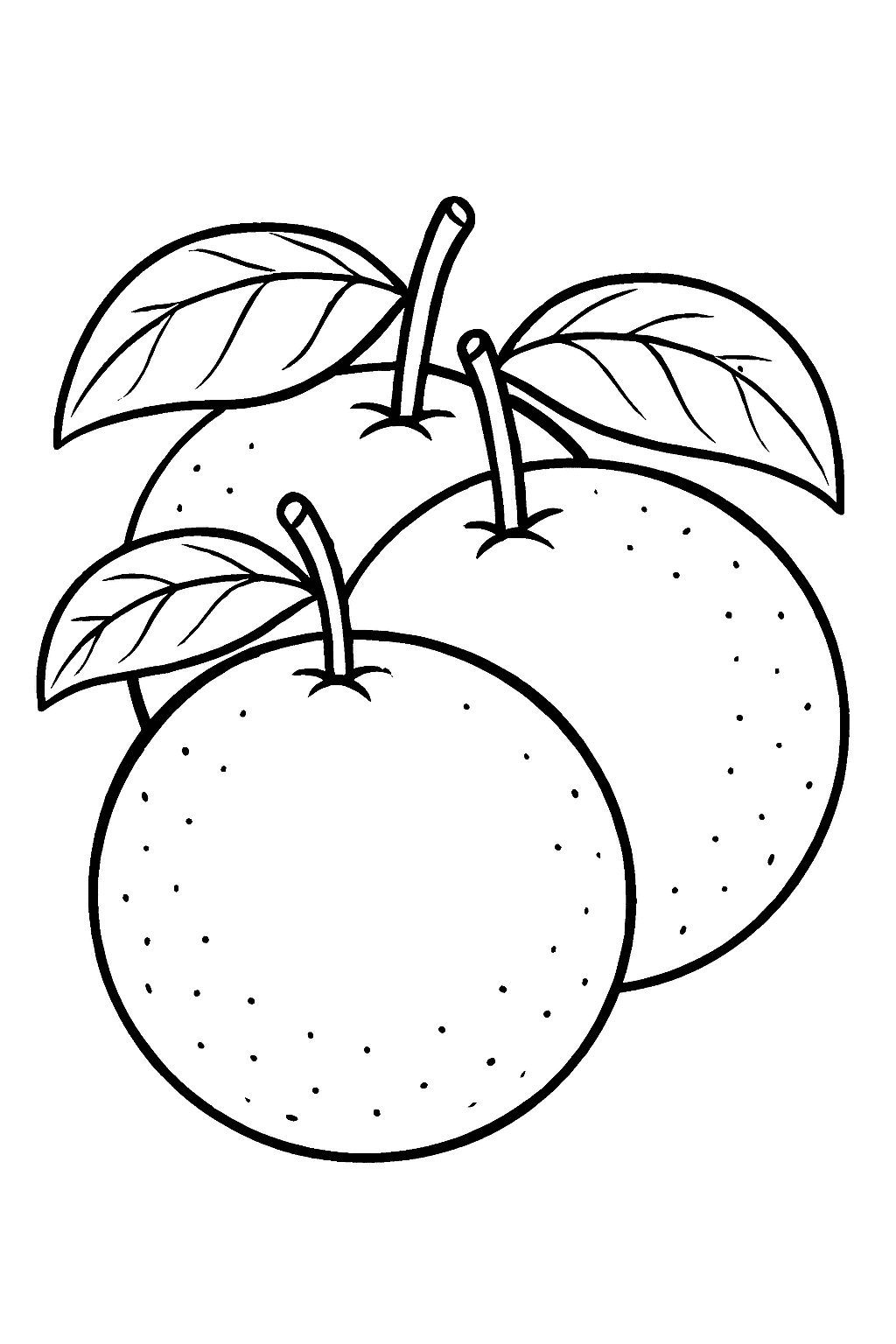 Tre arance gratis da colorare