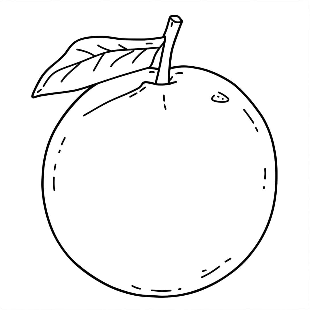 Una bella arancia da colorare