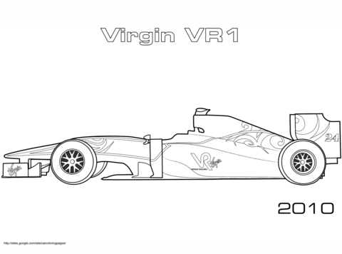 Virgin VR1 F1 da colorare
