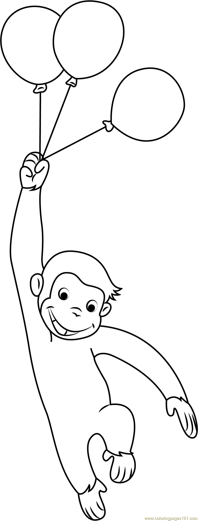 mr renkins coloring page online curious george