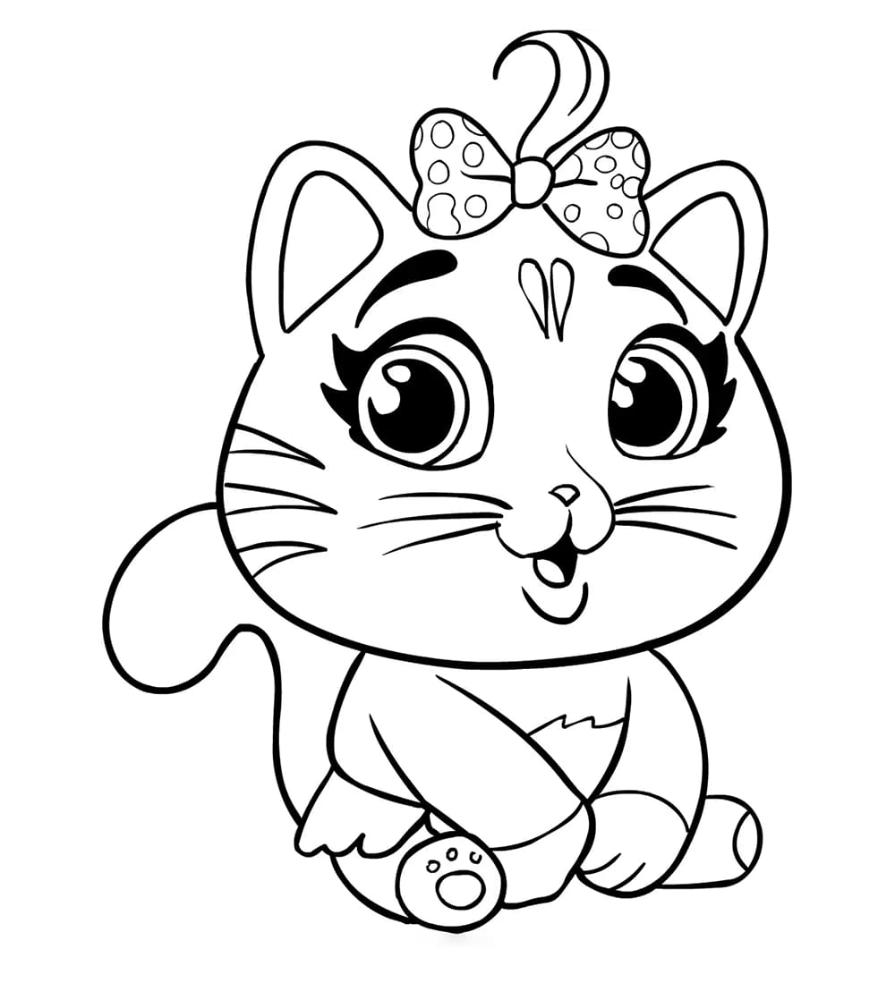 44 Gatti Pilou da colorare