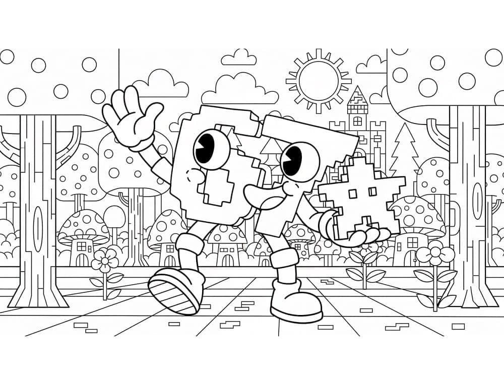 67 Brainrot Personaggio da colorare