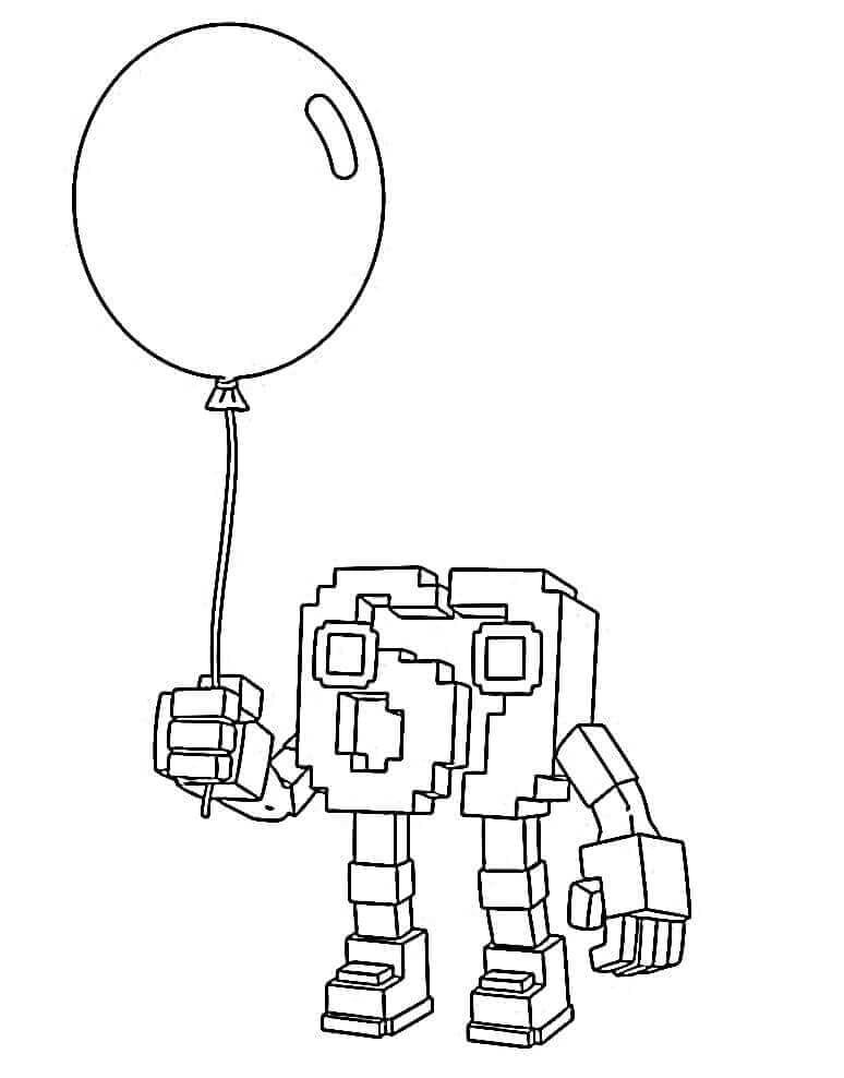 67 Brainrot con palloncino da colorare