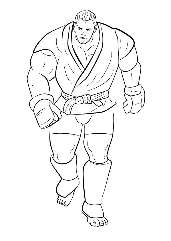 Abel di Street Fighter da colorare
