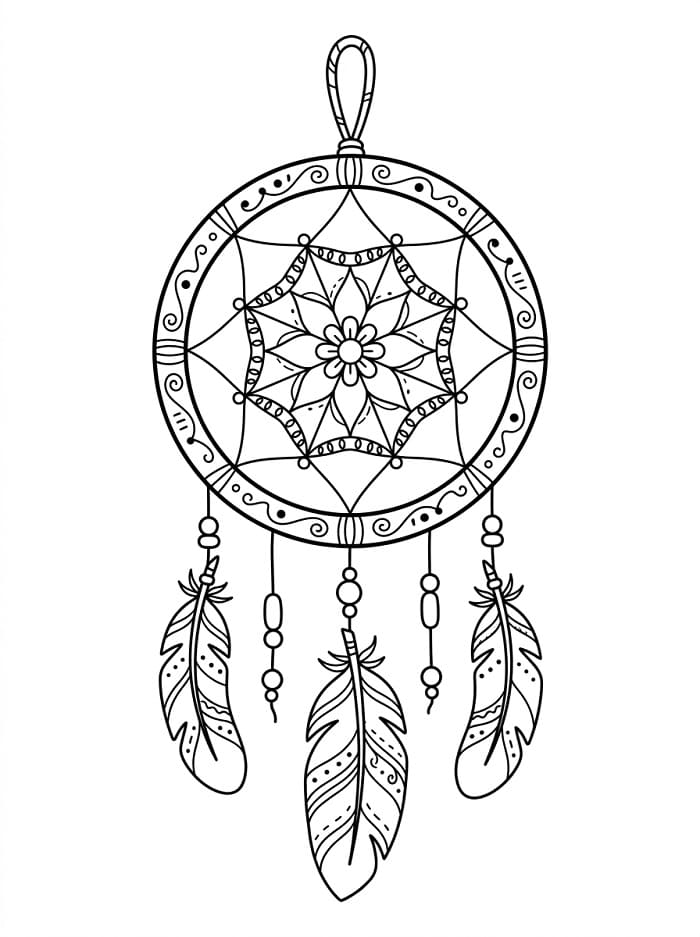 Acchiappasogni Zentangle da colorare
