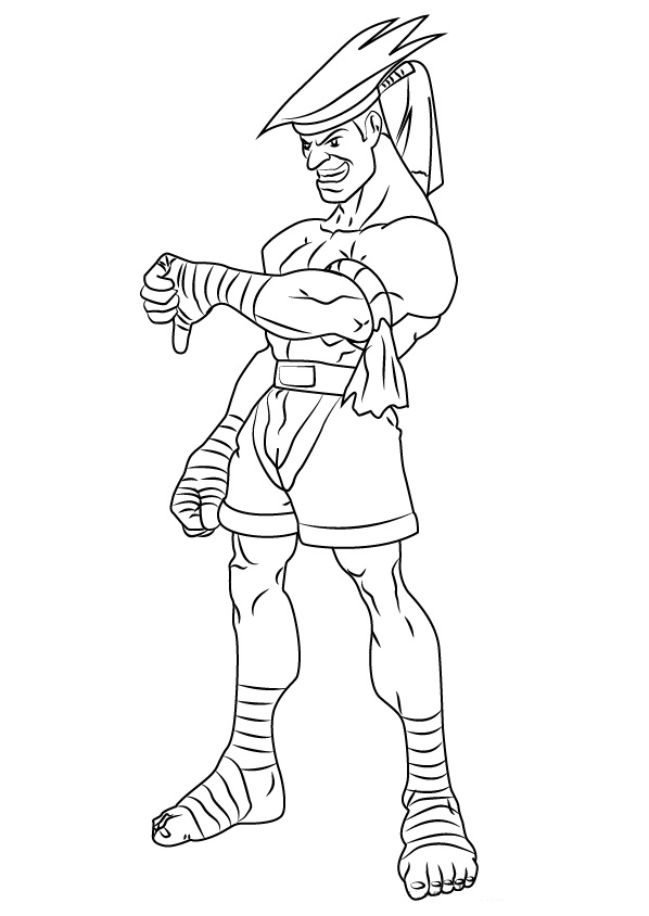 Adon di Street Fighter da colorare