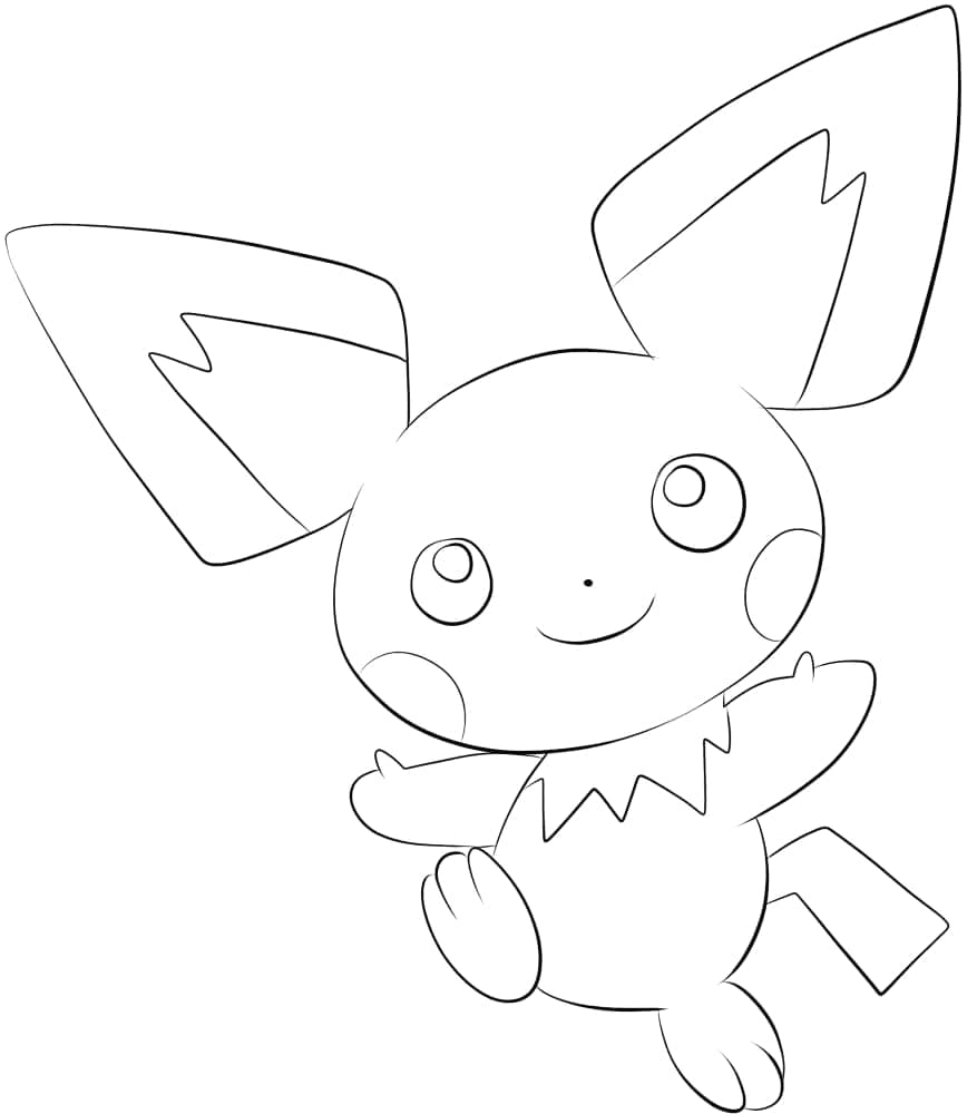 Adorabile Pichu da colorare