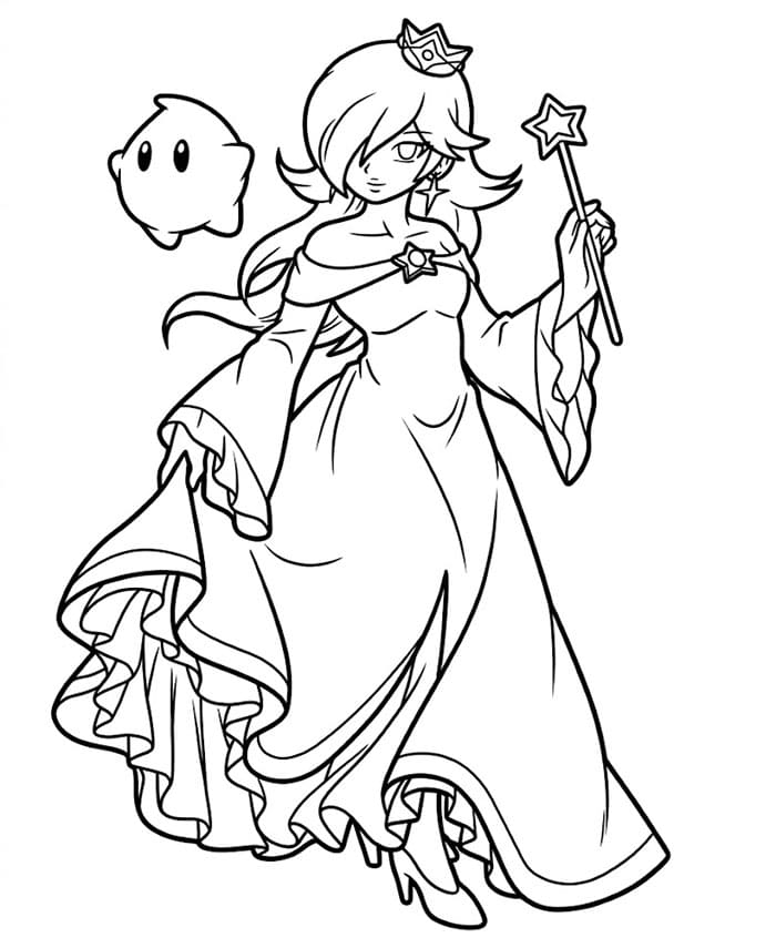 Adorabile Rosalina da colorare