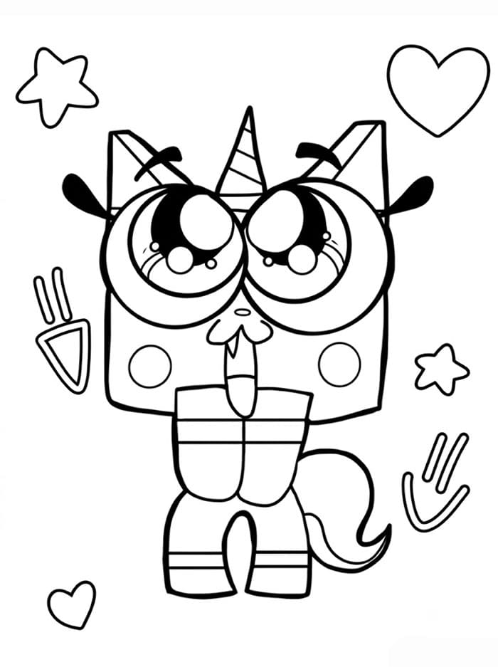 Adorabile Unikitty da colorare
