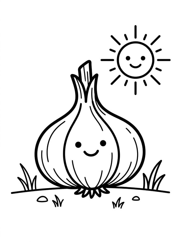 Aglio al sole da colorare