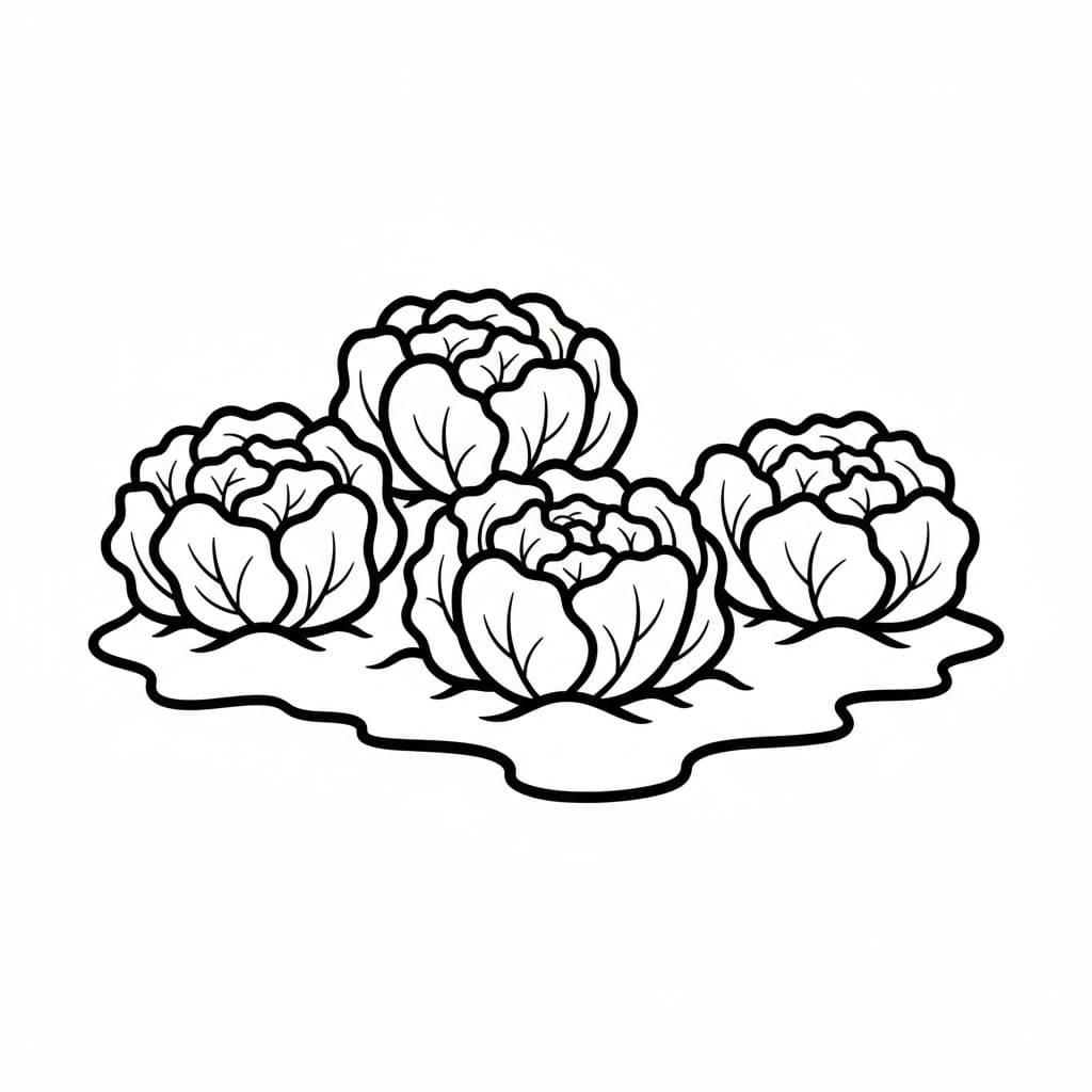 Aiola di lattuga da colorare