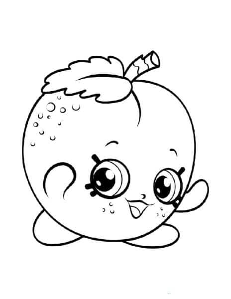 Albicocca carina e divertente da colorare