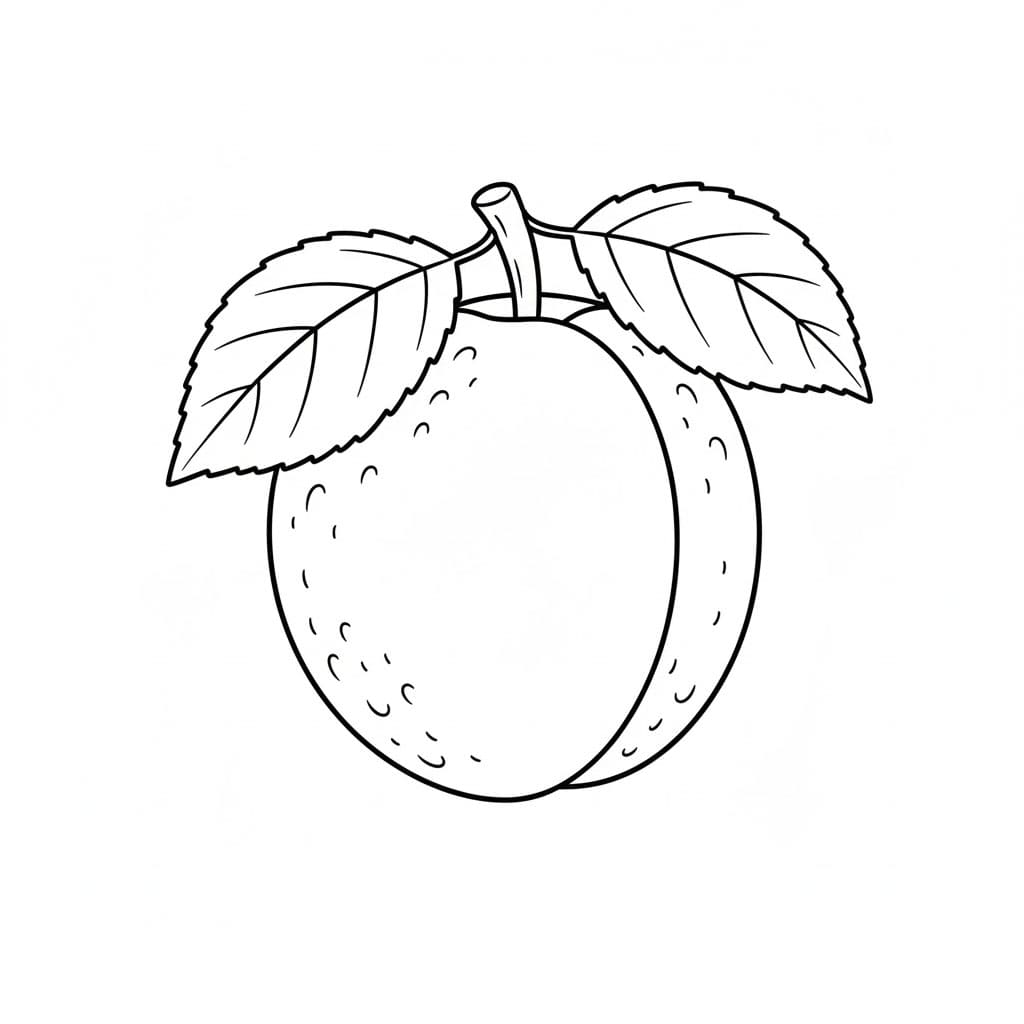 Albicocca grande gratuito da colorare