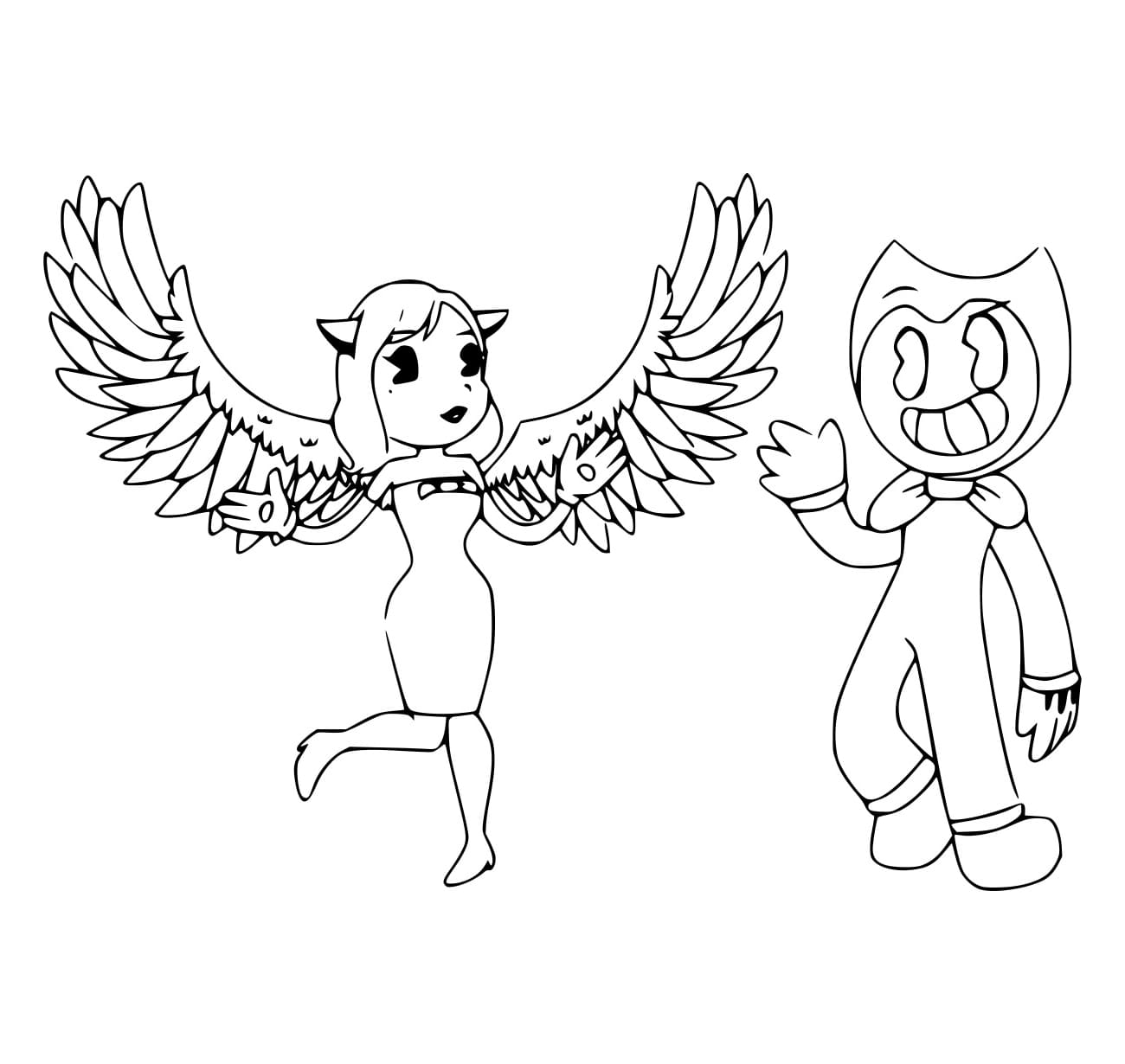 Alice Angelo E Bendy Da Colorare Scarica Stampa O Colora Subito Online Alice Angelo E Bendy Da Colorare Scarica Stampa O Colora Subito Online