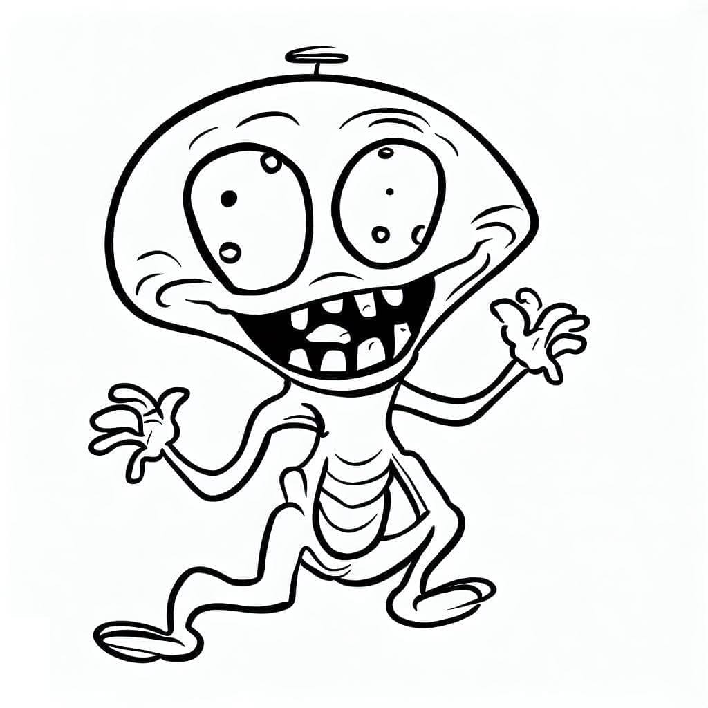 Alien pazzo da colorare
