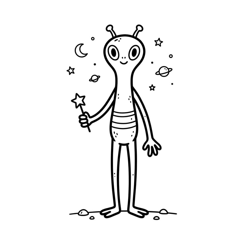 Alieno Alto da colorare